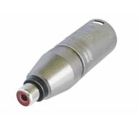 Neutrik Adaptateur XLR mâle vers prise RCA phono, connecteur audio professionnel pré câblé pour studio, scène, enregistrement, interface, instruments, boîtier métallique argenté, conforme norme IEC,