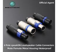 NEUTRIK - connecteur de câble de haut-parleur en métal à 4 pôles, étanche, NLT4FXX/NLT4MXX-BAG, prise de haut-parleur pour amplificateur et haut-parleur robuste NLT4FXX