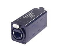 Neutrik Connecteur etherCON RJ45 femelle-femelle noir en D forme, système latch-lock sécurisé, raccordement de câbles sans soudure, montage sur panneau robuste, idéal pour réseaux audio ou vidéo