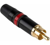 Neutrik, Connecteur RCA droit Pour câble O.D. 3,5mm à 6,1mm, Noir / Rouge