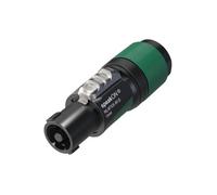 Neutrik Fiche haut-parleur mâle NL4FXX-W-S - droite 4 pôles vert-noir - 1 pc