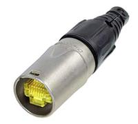Neutrik Connecteur RJ45 etherCON NE8MX - Nickel, mâle droit, jaune/noir, 1 pc