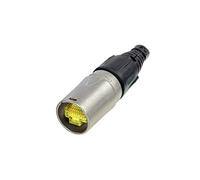 Neutrik Connecteur RJ45 etherCON NE8MX - Nickel, mâle droit, jaune/noir, 1 pc