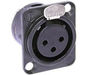 Neutrik - EMBASE XLR, 3 Points Femelle, Dore, Noir, Type D
