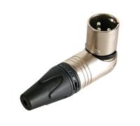 Neutrik - FICHE DE CÂBLE XLR, 3 POLITES, ANGLE DROIT, BOITIER ENCASTRE, ARGENTÉE