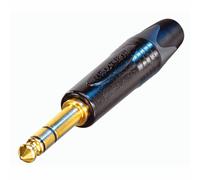 Neutrik, Fiche jack professionnelle 1/4" 3 pôles métal, noir / or