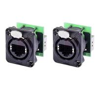 NEUTRIK NE8FDP-B Lot de 2 prises jack RJ45 Feed-Thru série D Cat 5/6 Noir