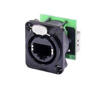 Neutrik NE8FDP-B Panneau De Montagem Châssis Noir Feed-Through Ethercon CAT5e