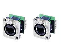 Neutrik NE8FDP Ethercon Cat5 RJ45 Câble d'alimentation / passage par panneau série D