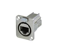 Neutrik NE8FDX-P6 - Douille de passage CAT6A blindée et nickelée, forme D