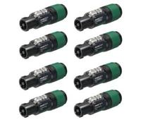 NEUTRIK NL4FXX-W-S Connecteur de montage de câble verrouillable Speakon 4 | Remplace les câbles NL4FX abandonnés par un connecteur de verrouillage noir/vert pour câbles de haut-parleur.