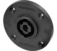 Neutrik NL4MPRXX Connecteur haut-parleur Embase femelle, contacts droits Nombre de pôles (num.) : 4 Noir 1 pc