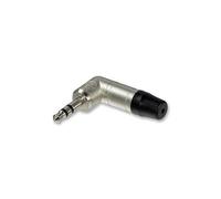 Connecteur Fiche Audio Stéréo 35mm à 3 Pôles Coudé à 90° en Métal Neutrik Argent Argent