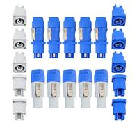 Neutrik Powercon Lot de 10 connecteurs audio de type A pour haut-parleur Nac3Fca+Nac3Mpa-1 Chassis Plug Panel adaptateur mâle et femelle pour adaptateur audio, amplificateur, mixeur