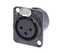 Neutrik - EMBASE XLR, 3 Points Femelle, Dore, Noir, Type D