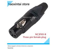 Neutrik Swiss Nutrik NC3FXX-B ? fiche XLR à trois c¿urs, plaqué or noir, fiche femelle symétrique, 1 pièce