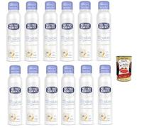 Neutro Roberts Avena Déodorant en spray pour peaux sensibles à l'avoine et à la fleur de lotus, efficace 48 heures, sans sels ni alcool, 12 x 150 ml + Italian Gourmet polpa 400 g