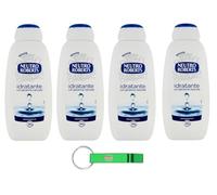 Neutro Roberts Bagnodoccia Idratante Lot de 4 gels douche à la glycérine naturelle - Gel douche aide à hydrater et à nettoyer la peau 450 ml + porte-clés Beni Culinari