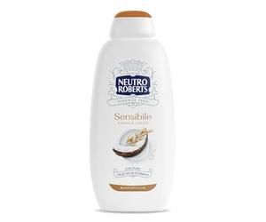 NEUTRO ROBERTS Bagnoschiuma Corps Sensible avec Avoine et coco, idéal pour les peaux sensibles, Ingrédients d'origine naturelle, Sans savon, Dermatologiquement testé, Flacon de 600 ml