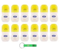 Neutro Roberts Lot de 12 déodorants roll-on Fresco, sans sels d'aluminium, sans taches, parfum d'agrumes, de bergamote et de gingembre, unisexe, 50 ml + porte-clés gratuit Beni Culinari