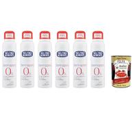 Neutro Roberts Lot de 6 déodorants en spray Dermazero sans alcool Sans taches Avec huile de glycérine pure Pour homme et femme Testé dermatologiquement 6 x 150 ml 48h + Italian Gourmet Polpa 400 g