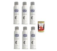 Neutro Roberts Lot de 6 déodorants invisibles en spray zéro alcool sans taches avec huile de glycérine pure pour homme et femme Testé dermatologiquement 6 x 150 ml 48h + Italian Gourmet polpa 400 g