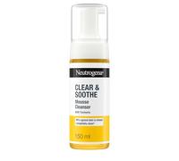 Neutrogena Clear & Soothe Mousse nettoyante (1 x 150 ml), apaise les peaux stressées, nettoie en douceur sans trop sécher la peau, soin du visage au curcuma naturel, nettoyant pour le visage adapté