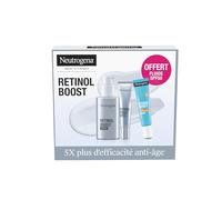 Neutrogena Coffret Anti-Âge & Hydratation - Crème Retinol Boost + Soin Contour des Yeux + Fluide Hydratant SPF 50 - Réduit les rides, hydrate intensément, unifie le teint