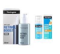 Neutrogena, Crème Anti-Âge Retinol Boost pour Combattre les Signes Visibles de l'Âge - enrichie en Rétinol + Fluide Hydratant Hydro Boost Spf 50 à L’Acide Hyaluronique, Provitamine B5 et Niacinamide