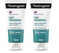 Neutrogena | Crème Hydratante Pieds Absorption Rapide (tube de 100 ml) - Crème pour les pieds normaux à secs avec 15% de glycérine - Soin pieds haute tolérance hydratation 24 h (Lot de 2)