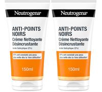Neutrogena | Crème Nettoyante Désincrustante Anti-Points Noirs (tube de 150 ml) - Nettoyant pour le visage à l'acide salicylique (2%) (Lot de 2)