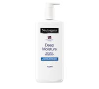Neutrogena Deep Moisture Lot de 3 lotions corporelles Sensitive, Norwegische Formel, Körpercreme parfümrei, Trockene und Sensitive Haut (3 x 400 ml)