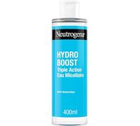 Neutrogena - Eau Micellaire Triple Action Hydro Boost (flacon de 400 ml) - Nettoyant pour le visage enrichi en acide hyaluronique - Démaquillant pour éliminer les impuretés et booster l'hydratation