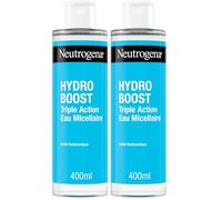 Neutrogena - Eau Micellaire Triple Action Hydro Boost (flacon de 400 ml) - Nettoyant pour le visage enrichi en acide hyaluronique - Démaquillant pour éliminer les impuretés et booster l'hydratation