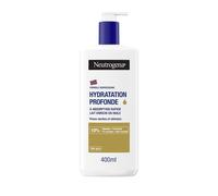 Neutrogena - Lait corps Formule Norvégienne Hydratation Profonde (flacon-pompe de 400 ml) - Lait à absorption rapide pour peaux sèches et abîmées - Lait hydratant enrichi en huile