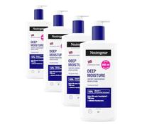 Neutrogena Formule norvégienne Deep Moisture - Lotion corporelle immédiatement absorbante (400 ml) pour plus d'hydratation sur peau sèche (Lot de 4)
