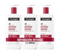 Neutrogena Formule norvégienne Lotion Corporelle CICA Réparation intense pour peaux très sèches (3 x 400 ml), crème hydratante pour le corps réparatrice avec centella asiatique et glycérine