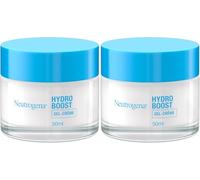 Neutrogena Gel-Crème Hydro Boost Non Comédogène Sans Parfum, 2 x 50 ml | Acide hyaluronique, électrolytes et céramides, Pour une peau souple et lisse, Hydrate la peau sèche pendant 72 heures