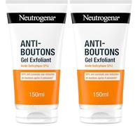 Neutrogena | Gel Exfoliant Anti-Boutons (tube de 150 ml) - Exfoliant pour le visage à l'acide salicylique (2%) - 93% ont constaté une réduction de boutons après 4 semaines* (Lot de 2)