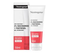 Neutrogena Gel Hydratant Anti-Boutons+ 4 % Niacinamide et Panthénol, 50 ml | Sans parfum, Ultra doux, Hydrate instantanément pour renforcer la barrière cutanée, Sans colorants ni phtalates