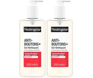 Neutrogena | Gel Nettoyant Anti-Boutons + Acide Salicylique + 2% PHA (200 ml) - Soin visage anti-boutons non comédogène et non gras - Nettoyant visage pour peaux à tendance acnéique sans parfum