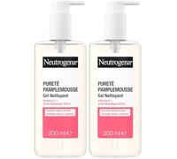 Neutrogena | Gel Nettoyant Pureté Pamplemousse (tube de 200 ml) - Nettoyant visage à la vitamine C et acide salicylique (0,5%) - Peau plus douce et lisse constatée après 1 semaine* (Lot de 2)