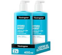 Neutrogena Hydro Boost Lot de 2 crèmes gel ultra légères pour tous les types de peau avec acide hyaluronique et glycérine 2 x 400 ml