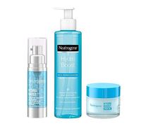 Neutrogena Hydro Boost Skincare Kit avec gel nettoyant Aqua Perles, sérum pour le visage et Aqua Gel, crème pour le visage et soin du visage à l'acide hyaluronique, idéal comme cadeau