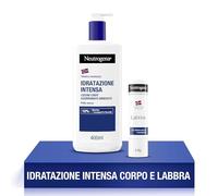 Neutrogena Kit de soin norvégien Skincare pour le visage et le corps avec crème hydratante pour le corps hydratante 400 ml et baume à lèvres stick 4,8 g pour peaux sèches et gercées