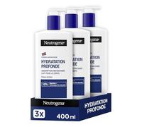 Neutrogena, Lait Corps Hydratation Profonde (Lot 3 Flacons-Pompes 400 ml) - Lait pour Le Corps à Absorption Rapide pour Peaux Sèches - Soin Corps avec 10% de Glycérine et Technologie Pro-Céramide