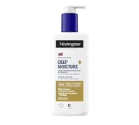 Neutrogena Lotion corporelle Deep Moisture à l'huile d'amande, pénètre immédiatement pour 72 h d'hydratation intense, soin de la peau non grasse avec technologie Pro-Ceramide pour peaux sèches, 250 ml