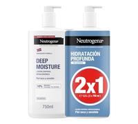 Neutrogena Lotion corporelle hypoallergénique formule norvégienne hydratation profonde (paquet de 2 x 750 ml), crème hydratante pour le corps pour peaux sèches et sensibles avec technologie Pro