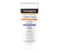Neutrogena Lotion solaire Clear Face SPF 50 – sans parfum, sans oxybenzone, non comédogène – 90 ml