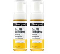 Neutrogena - Mousse Nettoyante Calme Curcuma (flacon-pompe de 150 ml) - Nettoyant visage à l'extrait de curcuma - 94% ont constaté une peau complètement nettoyée (Lot de 2)